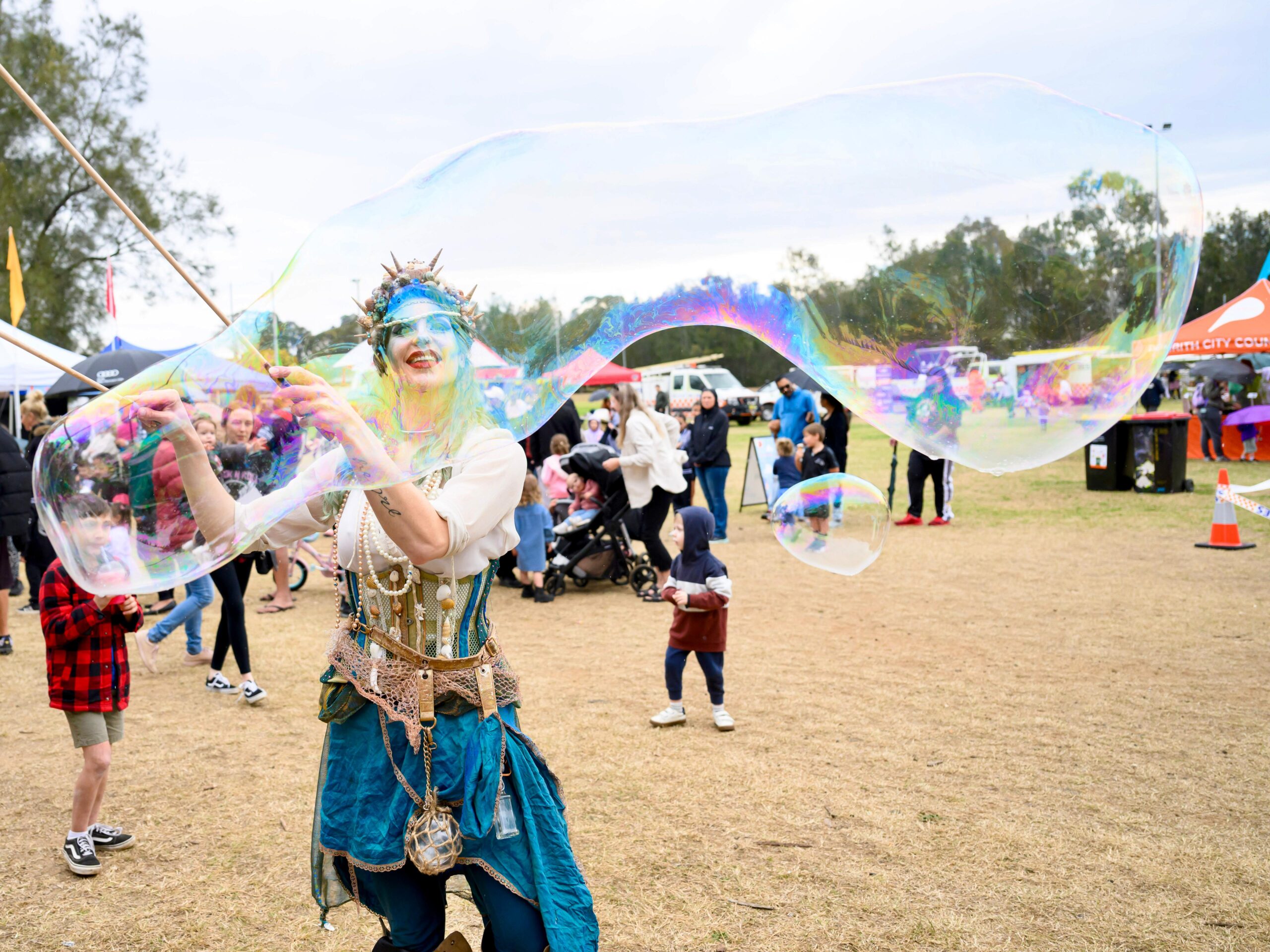 Mermaid bubbles pirate festival
